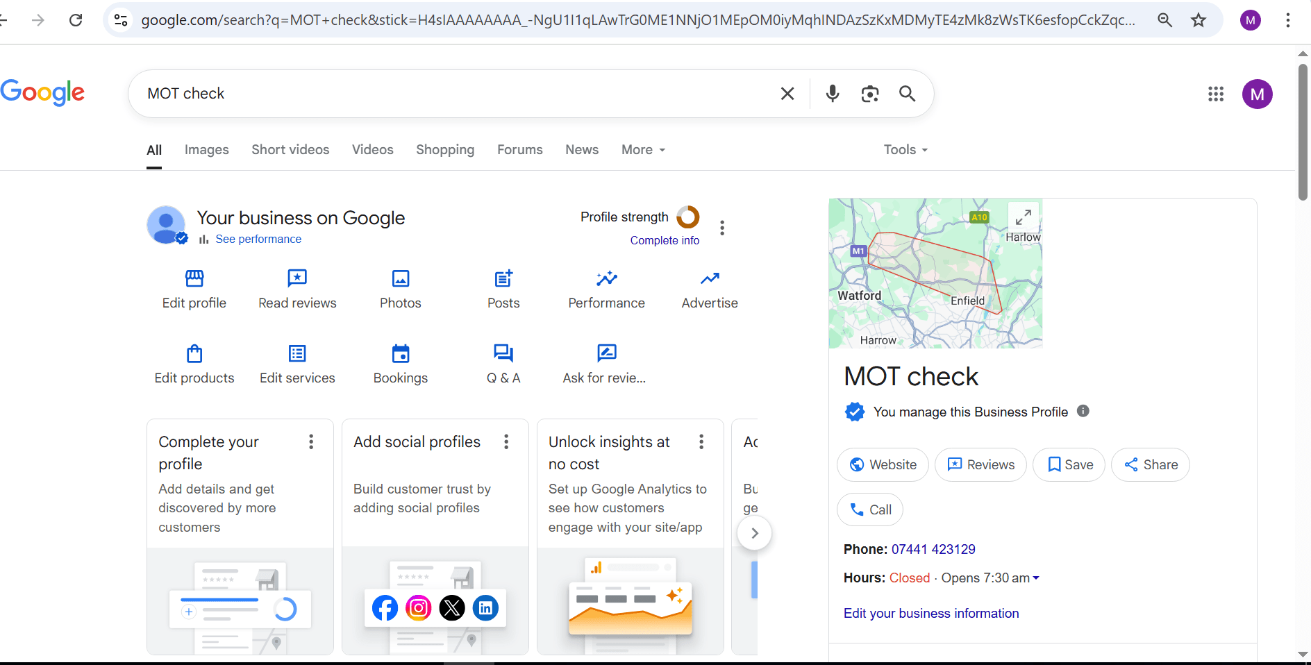 Auto service profile optimized for inbound calls.